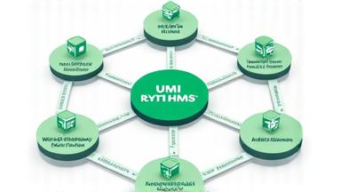 Umi Rhythmsのデジタルウェルネスソリューションの統合システムを示すフロー図