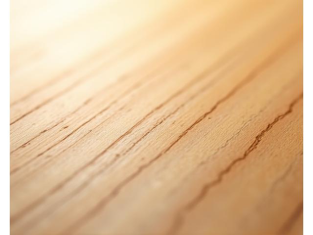 日本の建築で使われる美しい木目を持つ無垢材のアップクローズアップ。指で触れると温かみが感じられる質感。
